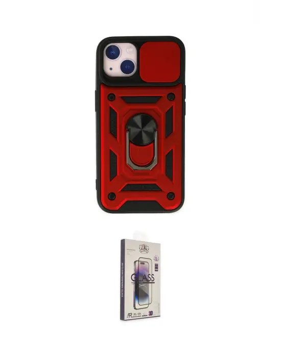 ieg™ iPhone 14 Kılıf Ahenk Klasik - Siyah Bilvis 3D Cam Ekran Koruyucu