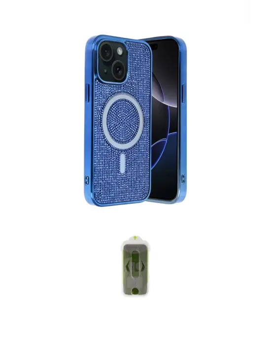 ieg™ iPhone 14 Kılıf Eksen Çizgi - Siyah Joko Magic 5D Hayalet Cam