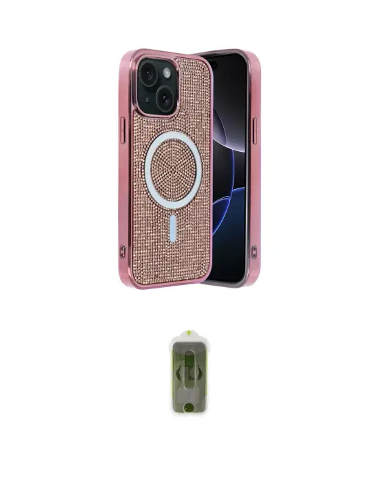 ieg™ iPhone 14 Kılıf Eksen Çizgi - Siyah Joko Magic 5D Hayalet Cam