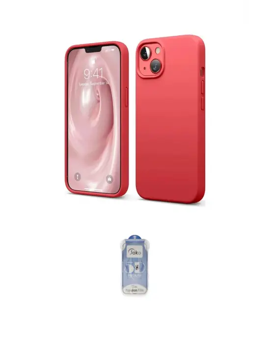ieg™ iPhone 14 Kılıf Kozmos Yansıma Özel Seri - Siyah Joko Magic 5D Cam