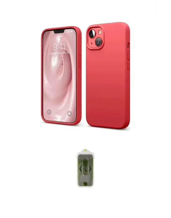 ieg™ iPhone 14 Kılıf Kozmos Yansıma Özel Seri - Siyah Joko Magic 5D Hayalet Cam