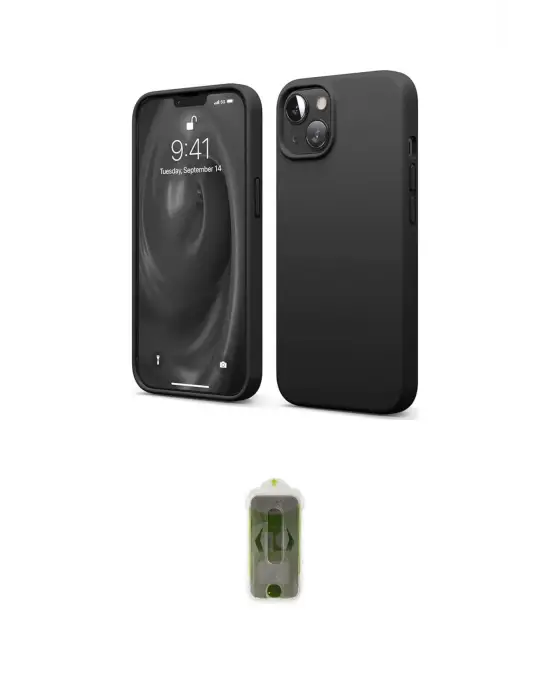 ieg™ iPhone 14 Kılıf Kozmos Yansıma Özel Seri - Siyah Joko Magic 5D Hayalet Cam