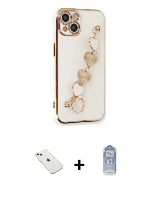 ieg™ iPhone 14 Kılıf Nova Işık Prime - Siyah Joko Magic 5D Cam + Diamond Kamera Lens - PE