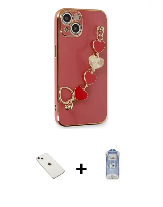 ieg™ iPhone 14 Kılıf Nova Işık Prime - Siyah Joko Magic 5D Cam + Diamond Kamera Lens - PE