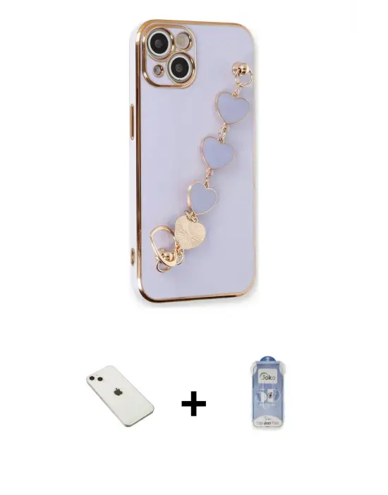 ieg™ iPhone 14 Kılıf Nova Işık Prime - Siyah Joko Magic 5D Cam + Diamond Kamera Lens - PE