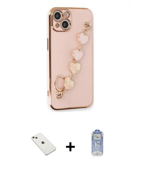 ieg™ iPhone 14 Kılıf Nova Işık Prime - Siyah Joko Magic 5D Cam + Diamond Kamera Lens - PE