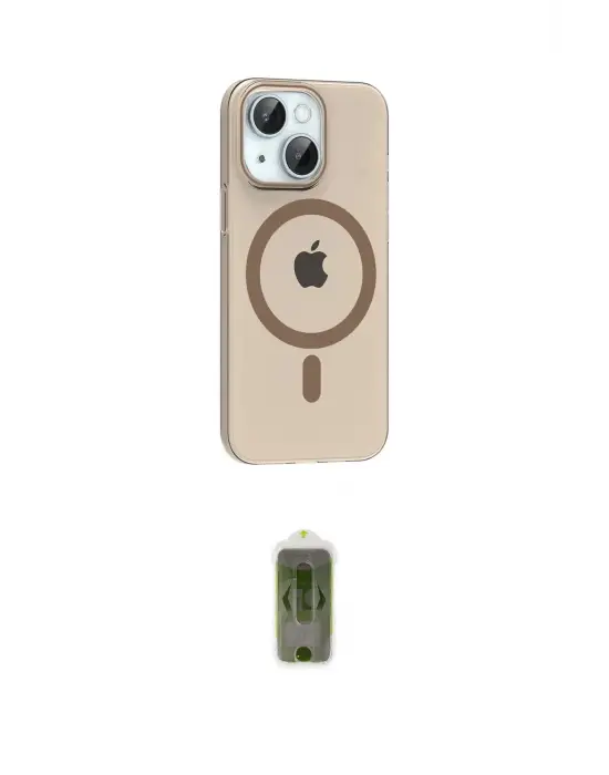 ieg™ iPhone 14 Kılıf Pusula Form Özel Seri - Siyah Joko Magic 5D Hayalet Cam