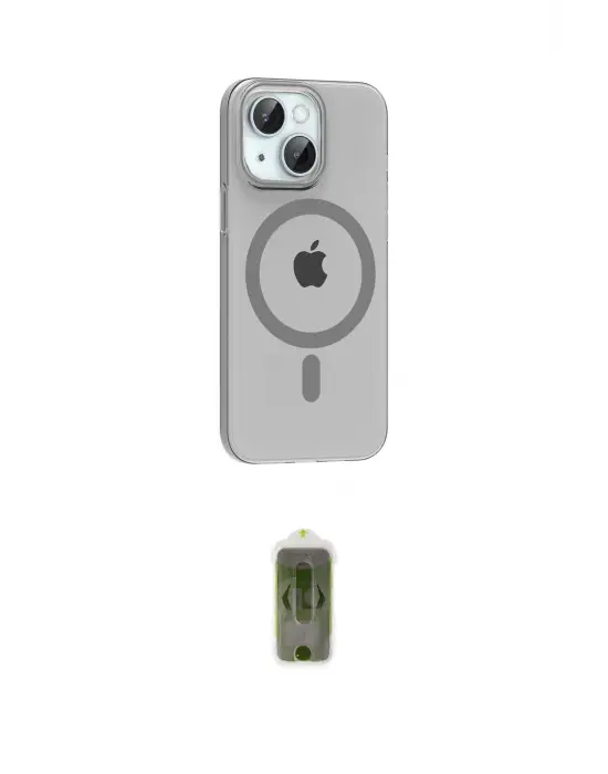 ieg™ iPhone 14 Kılıf Pusula Form Özel Seri - Siyah Joko Magic 5D Hayalet Cam