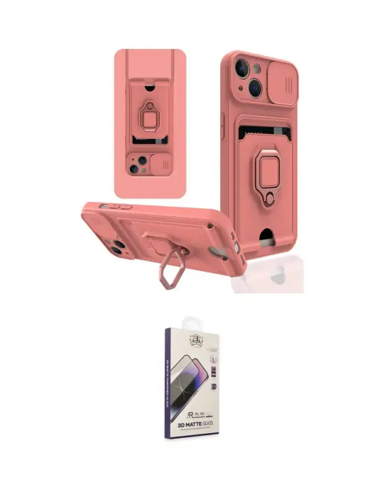 ieg™ iPhone 14 Kılıf Vadi Form Prime - Siyah Bilvis 3D Mat Cam Ekran Koruyucu