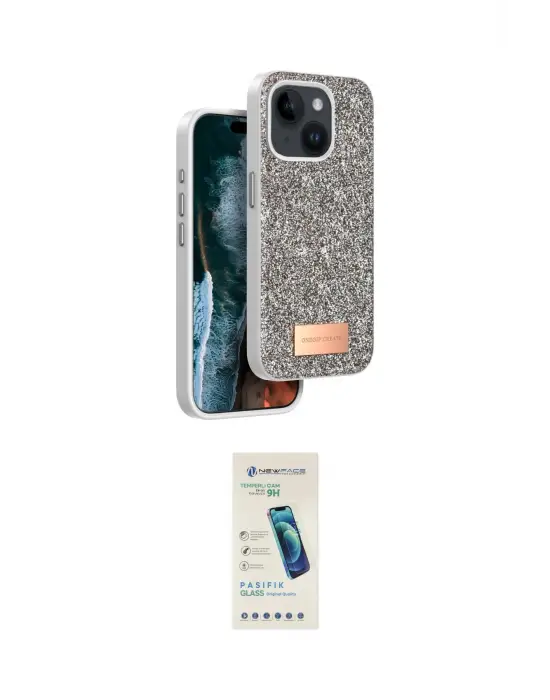 ieg™ iPhone 14 Kılıf Vadi Klasik Serisi - Şeffaf Pasifik Cam Ekran Koruyucu