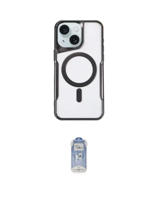 ieg™ iPhone 14 Kılıf Yadigar Klasik Özel Seri - Siyah Joko Magic 5D Cam