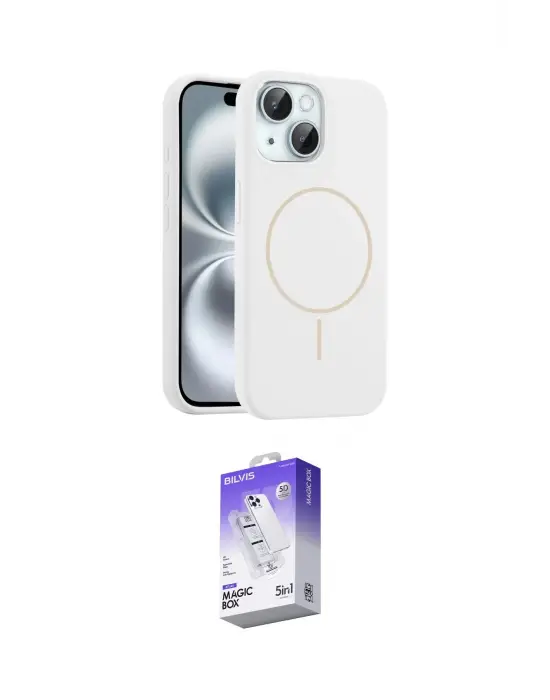 ieg™ iPhone 14 Kılıf Yankı Form Serisi - Siyah Bilvis 5in1 3D Magic Cam Ekran Koruyucu