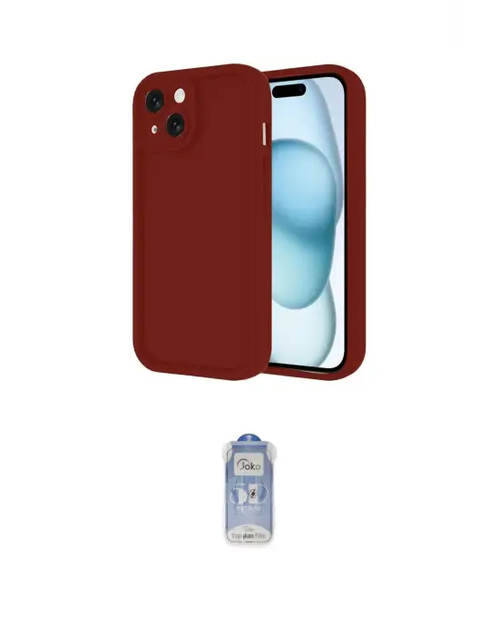 ieg™ iPhone 14 Kılıf Yankı Yansıma Özel Seri - Siyah Joko Magic 5D Cam