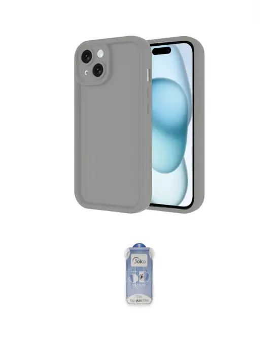 ieg™ iPhone 14 Kılıf Yankı Yansıma Özel Seri - Siyah Joko Magic 5D Cam