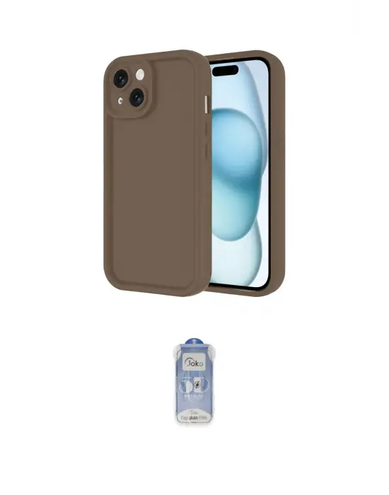 ieg™ iPhone 14 Kılıf Yankı Yansıma Özel Seri - Siyah Joko Magic 5D Cam