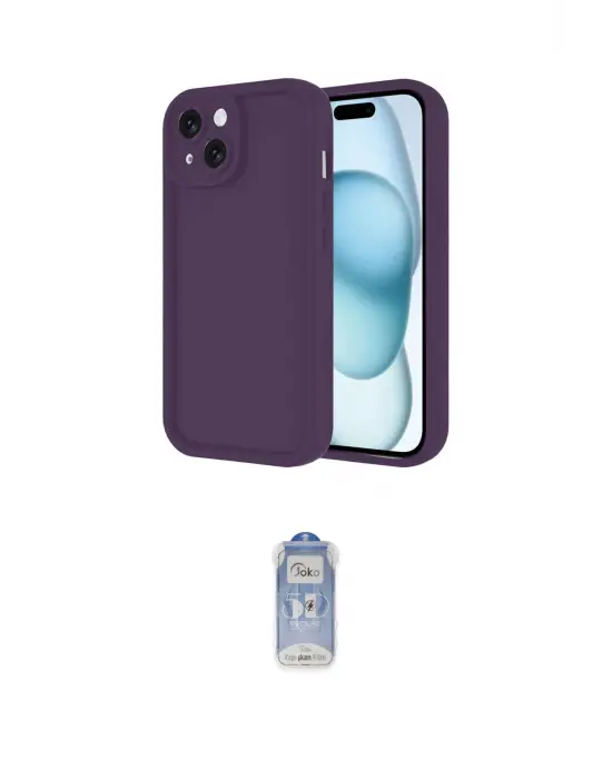 ieg™ iPhone 14 Kılıf Yankı Yansıma Özel Seri - Siyah Joko Magic 5D Cam