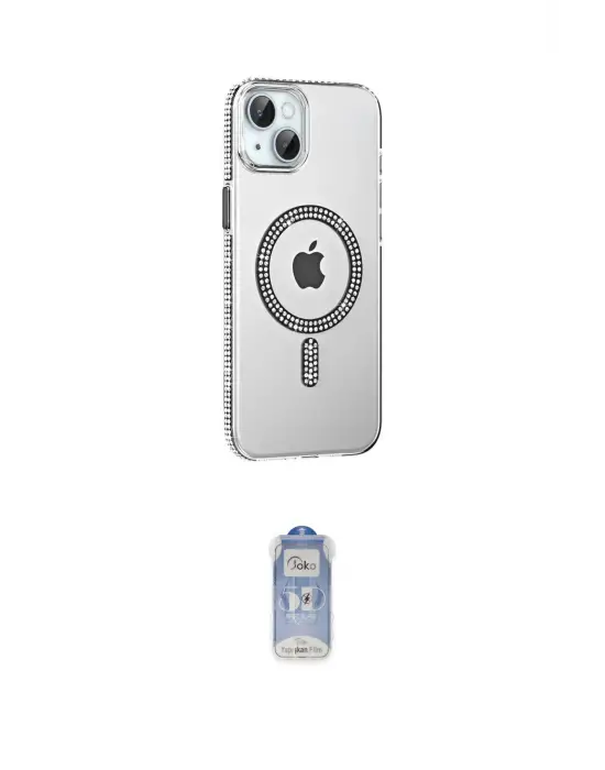 ieg™ iPhone 14 Kılıf Yörünge Koleksiyonu - Siyah Joko Magic 5D Cam
