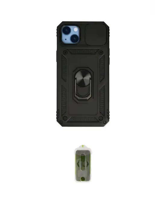 ieg™ iPhone 14 Plus Kılıf Ahenk Klasik - Siyah Joko Magic 5D Hayalet Cam