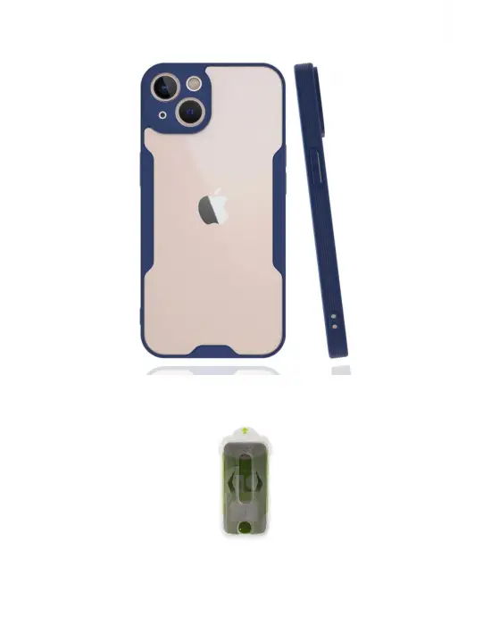 ieg™ iPhone 14 Plus Kılıf Atlas Asil Serisi - Siyah Joko Magic 5D Hayalet Cam