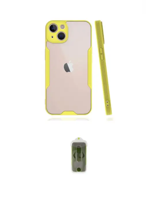 ieg™ iPhone 14 Plus Kılıf Atlas Asil Serisi - Siyah Joko Magic 5D Hayalet Cam