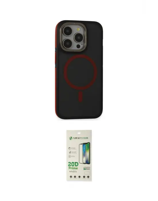ieg™ iPhone 14 Pro Kılıf Ahenk Form Serisi - Siyah 20D Premium Cam Ekran Koruyucu