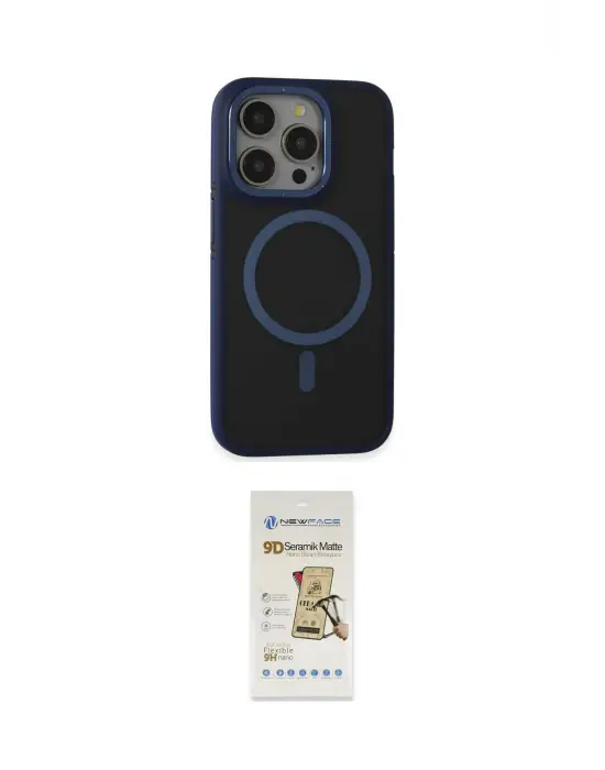 ieg™ iPhone 14 Pro Kılıf Ahenk Form Serisi - Siyah Mat Seramik Nano Ekran Koruyucu