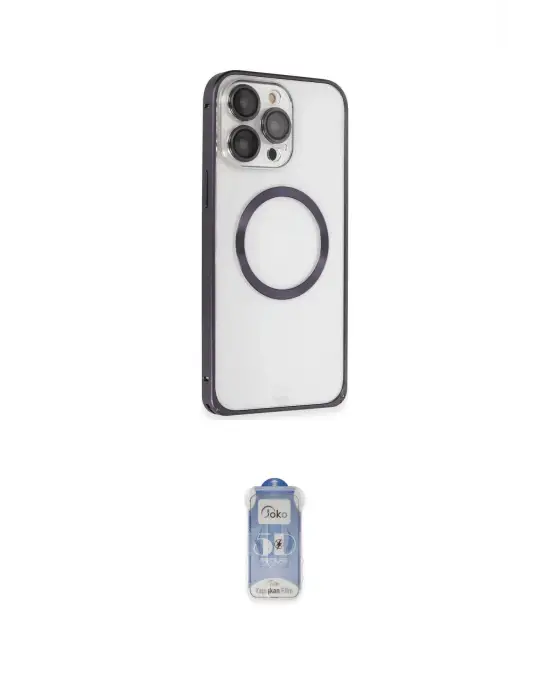ieg™ iPhone 14 Pro Kılıf Ahenk Işık Serisi - Siyah Joko Magic 5D Cam