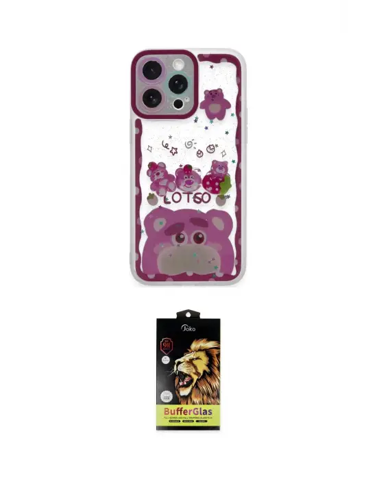 ieg™ iPhone 14 Pro Kılıf Çekirdek Asil - Siyah Buffer Cam Ekran Koruyucu