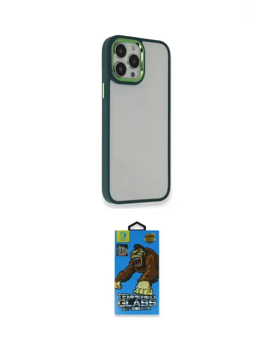 ieg™ iPhone 14 Pro Kılıf Eksen Doku Prime - Siyah 18D Cam Ekran Koruyucu