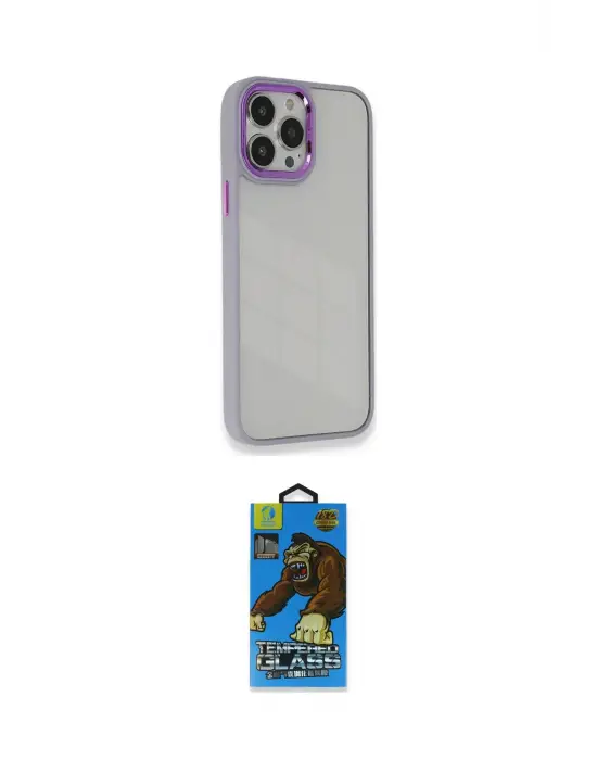 ieg™ iPhone 14 Pro Kılıf Eksen Doku Prime - Siyah 18D Cam Ekran Koruyucu