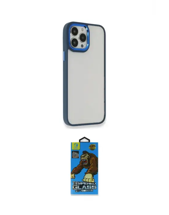 ieg™ iPhone 14 Pro Kılıf Eksen Doku Prime - Siyah 18D Cam Ekran Koruyucu