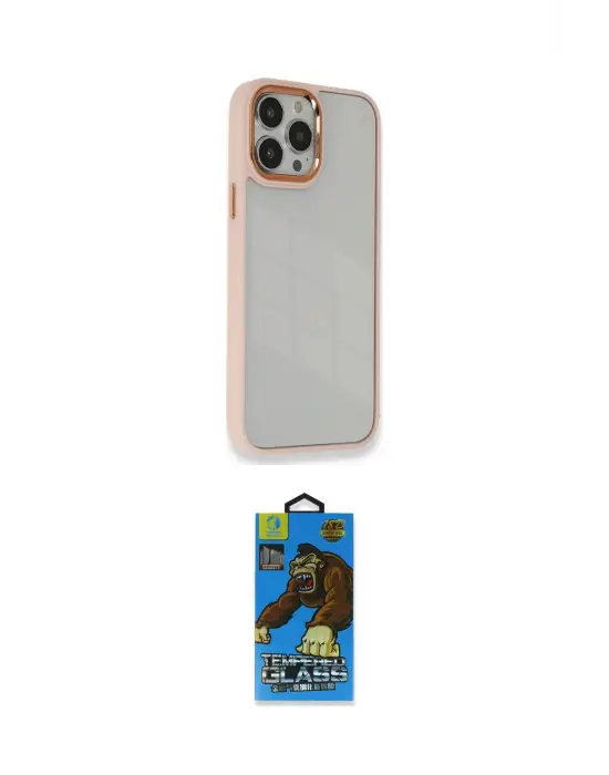 ieg™ iPhone 14 Pro Kılıf Eksen Doku Prime - Siyah 18D Cam Ekran Koruyucu