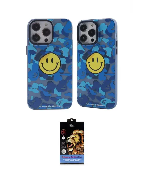 ieg™ iPhone 14 Pro Kılıf Nova Doku Koleksiyonu - Siyah Buffer Hayalet Cam Ekran Koruyucu