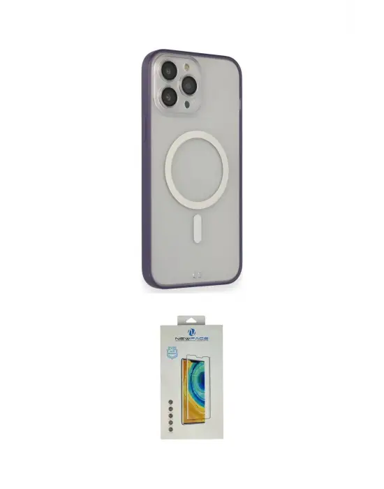 ieg™ iPhone 14 Pro Kılıf Siluet Işık Koleksiyonu - Siyah Polymer Nano Ekran Koruyucu