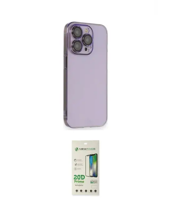 ieg™ iPhone 14 Pro Kılıf Siluet Minimal Özel Seri - Siyah 20D Premium Cam Ekran Koruyucu