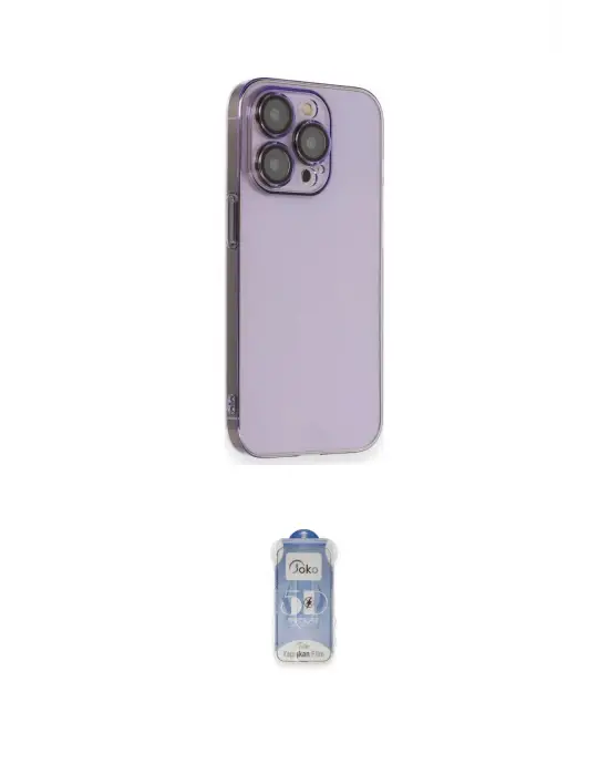 ieg™ iPhone 14 Pro Kılıf Siluet Minimal Özel Seri - Siyah Joko Magic 5D Cam