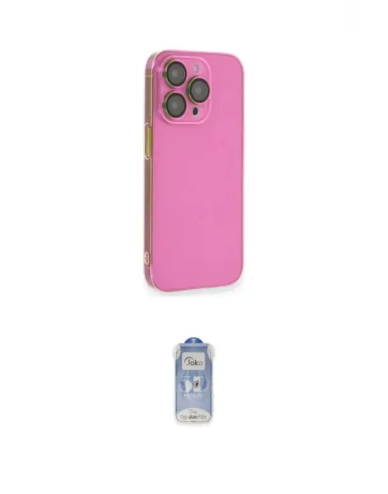 ieg™ iPhone 14 Pro Kılıf Siluet Minimal Özel Seri - Siyah Joko Magic 5D Cam