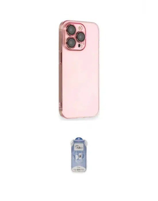 ieg™ iPhone 14 Pro Kılıf Siluet Minimal Özel Seri - Siyah Joko Magic 5D Cam