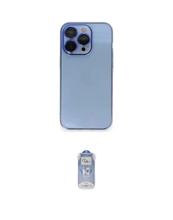 ieg™ iPhone 14 Pro Kılıf Siluet Minimal Özel Seri - Siyah Joko Magic 5D Cam