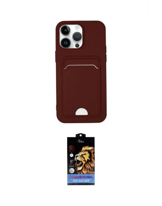 ieg™ iPhone 14 Pro Kılıf Vadi Çizgi Prime - Siyah Buffer Hayalet Cam Ekran Koruyucu