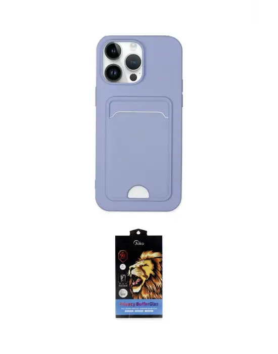 ieg™ iPhone 14 Pro Kılıf Vadi Çizgi Prime - Siyah Buffer Hayalet Cam Ekran Koruyucu