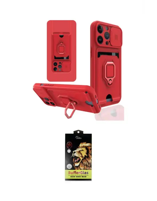 ieg™ iPhone 14 Pro Kılıf Vadi Form Prime - Siyah Buffer Cam Ekran Koruyucu
