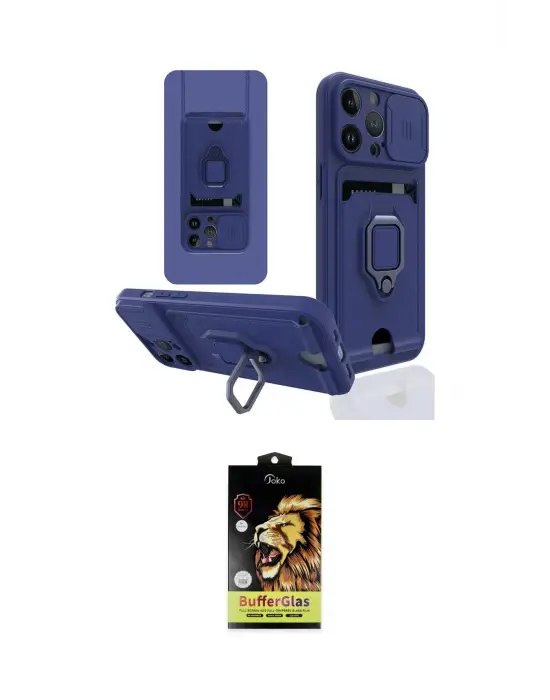 ieg™ iPhone 14 Pro Kılıf Vadi Form Prime - Siyah Buffer Cam Ekran Koruyucu