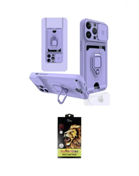 ieg™ iPhone 14 Pro Kılıf Vadi Form Prime - Siyah Buffer Cam Ekran Koruyucu