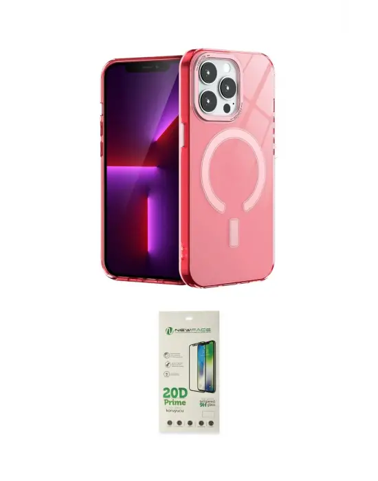 ieg™ iPhone 14 Pro Kılıf Yankı Çizgi - Siyah 20D Premium Cam Ekran Koruyucu
