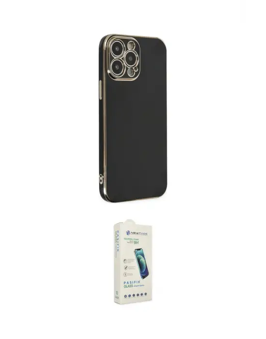 ieg™ iPhone 14 Pro Kılıf Yankı Serisi - Şeffaf Pasifik Cam Ekran Koruyucu