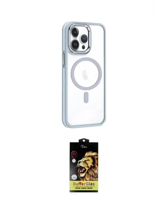 ieg™ iPhone 14 Pro Kılıf Yörünge Klasik - Siyah Buffer Cam Ekran Koruyucu