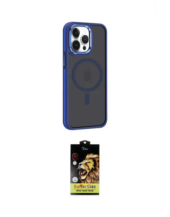 ieg™ iPhone 14 Pro Kılıf Yörünge Klasik - Siyah Buffer Cam Ekran Koruyucu