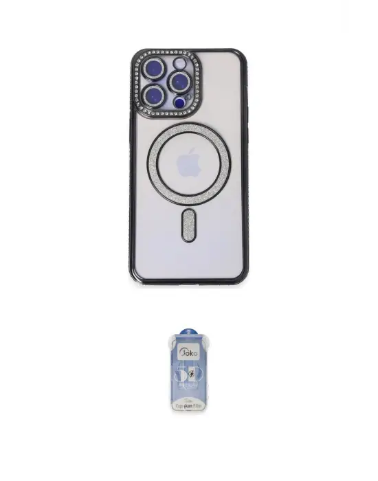 ieg™ iPhone 14 Pro Kılıf Zirve Doku Prime - Siyah Joko Magic 5D Cam