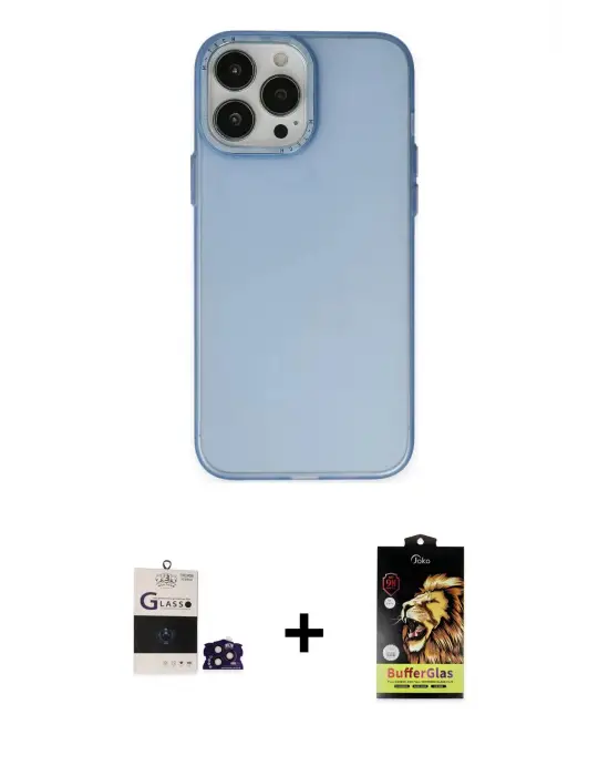 ieg™ iPhone 14 Pro Max Kılıf Ahenk Çizgi Prime - Siyah Buffer Cam Ekran Koruyucu + Bilvis Titan Kamera Lens - DNMR